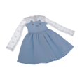 thumbnail image 3 of Vestido de muñeca BJD 1/4 con manga de encaje estampado de cara de gato perfke Azul, 3 of 9
