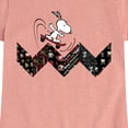 thumbnail image 3 of Peanuts - Snoopy Skating Pattern - Toddler And Youth Girls Short Sleeve Graphic T-Shirt, 3 of 6