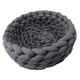 thumbnail image 3 of Nido tejido para gatos, cama para mascotas, cama para perros pequeños, redonda, cálida, portátil, hecha a mano, lavable, cestas para gatos, cama para Gris oscuro 40cm, 3 of 9