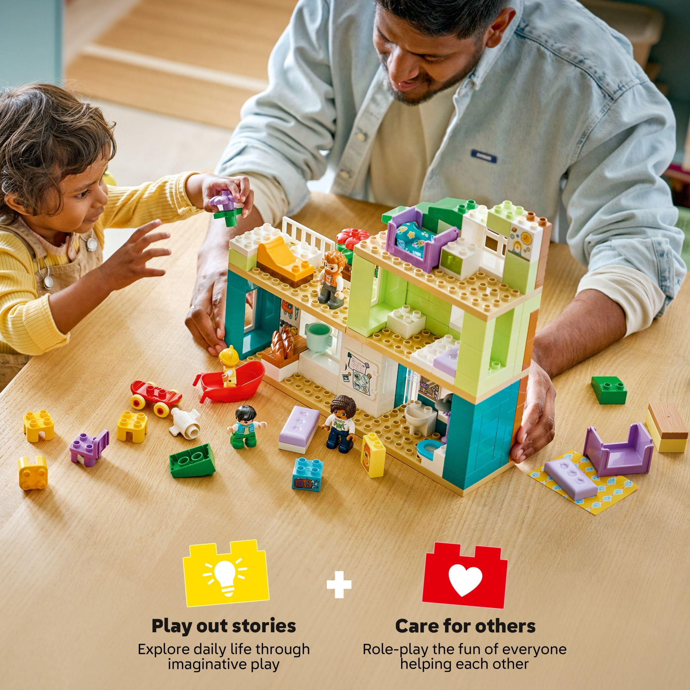 LEGO DUPLO Town 3 in 1 Modern Family House with Figures Building Toy - Learning Play Set for Toddler Boys & Girls, Ages 2+ - Fine Motor Skills Toys for Preschool - Gift for Birthdays - 10470