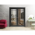 thumbnail image 6 of Sliding French Double Pocket Doors 48 x 80 inches Frosted Glass 12 Lites, 6 of 7