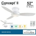 thumbnail image 3 of Minka-Aire Concept™ II - LED 52" Ceiling Fan with 3 blades - White w/ Extra Wall Control - F519L-WH-W, 3 of 3