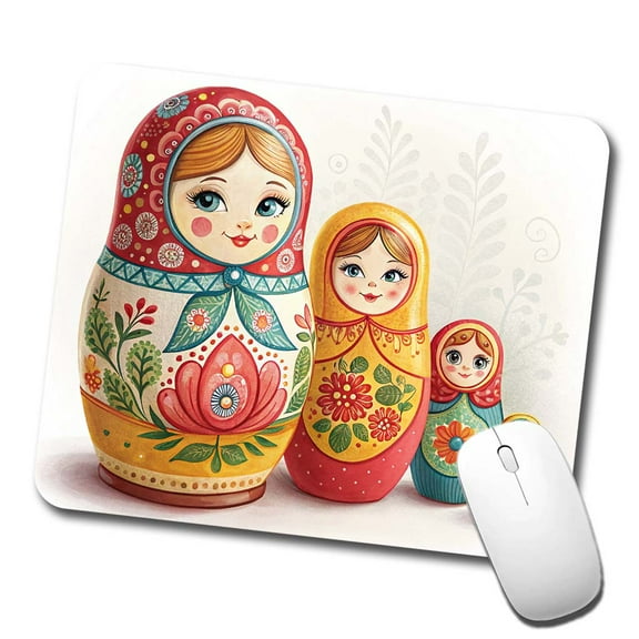 Matryoshka Russian Nesting Dolls Mouse Pad Low Profile Gaming Mat