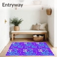 thumbnail image 3 of ODIKA 8'x10' Machine Washable Non-Slip Area Rug, Mermaid Scales Seahorse Jellyfish Mystical Underwater High Traffic Rug, Purple, 701893, 3 of 5