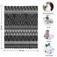 thumbnail image 4 of Black Geometric Striped Pattern Blanket,Comfortable Soft Flannel Throw Blanket,All Season,Warm Lightweight Blankets for Sofa Bed Couch Living Room Chair,30"x40", 4 of 4