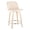 Cream Faux Leather/Round Chrome Footrest, variant on Toriano Counter Stools for Kitchen Counter, Counter Height Chairs, Bar Stools Set of 2, Counter Height Stools, Counter Height Chairs, Bar Stools For Kitchen Island (Cream Fabric)
