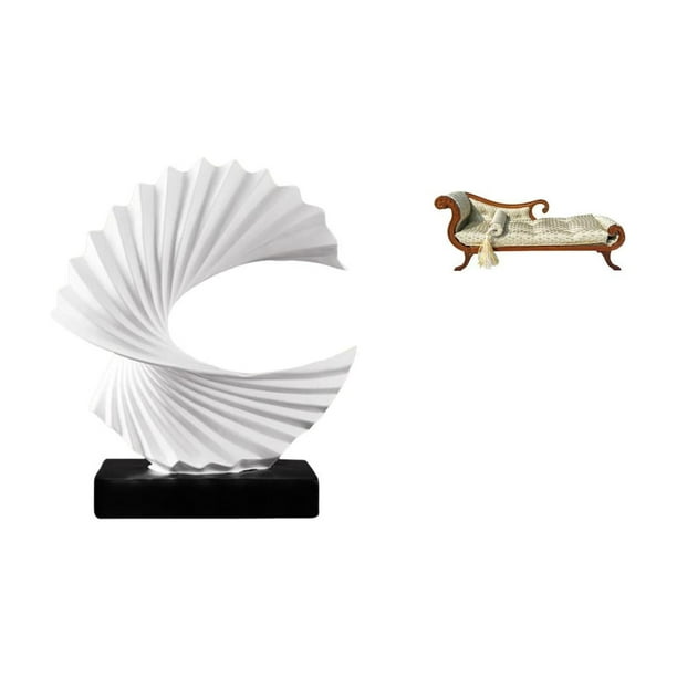 Escultura De Sofá De Resina Oceánica, Obra De Arte En Miniatura Para Salón, Banco De Madera, Figura Abstracta, Decoración Del Hogar, Dormitorio, Sala De Estar, Muebles Para Casa De Muñecas