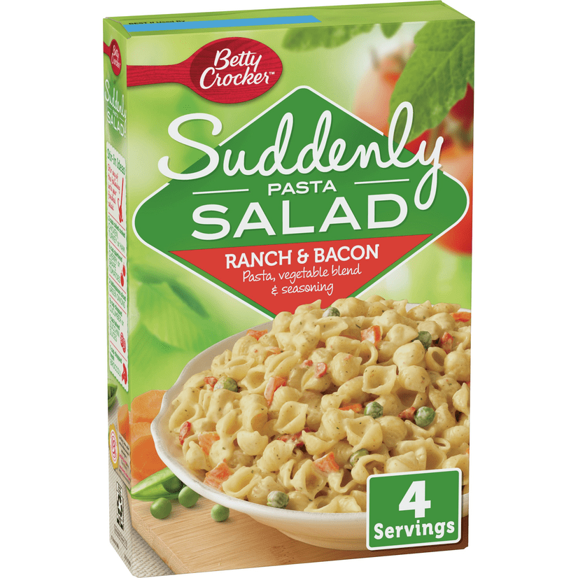 Betty Crocker Suddenly Pasta Salad, Ranch and Bacon, Dry Meals, 7.5 oz