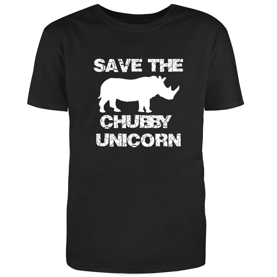 Witty Fashions Save The Chubby Unicorns Funny Rhino Sarcastic Men's Shirt