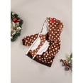 thumbnail image 3 of Qiylii Children’s Cartoon 3D Antlers Polka Dot Long Sleeve Plush Hooded Coat, 3 of 8