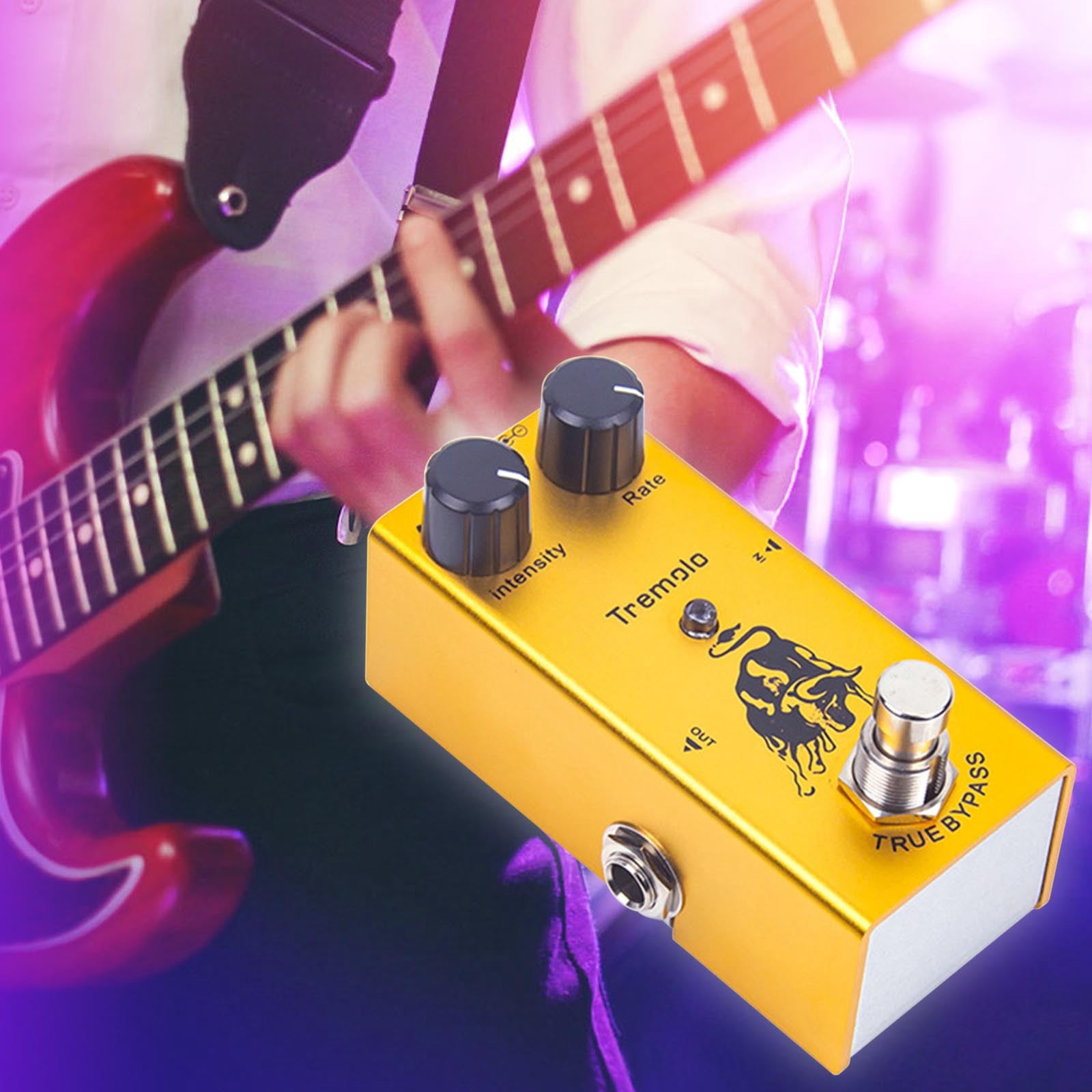 2 Packs Guitar Effects Pedal Metal Distortion Overdrive with Reverb Chorus Sound for Electric Guitar Professional Stage Performance Compact Stompbox Multi Effects Processor