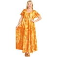 thumbnail image 4 of HAPPY BAY Women's Loose Flowy House Wear Swing Dresses L-XL Orange-AC815, 4 of 4
