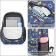 thumbnail image 4 of Police and Traffic Cone Blue Pattern 17" School Backpacks for Teens,Waterproof Oxford Fabric,S-Shape Padded Straps for School,Travel,Hiking,Camping, 4 of 6