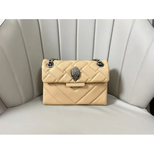 Bolso con cabeza de águila Kurt Geiger Bolso de piel de oveja con cadena de bronce Bolso con diamantes Bolso bandolera pequeño estilo fragancia