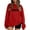 Red, variant on Bjutir Womens Sweatshirts Loose Fit Print Off Shoulder Long Sleeve Pullover Sweatshirt Grey