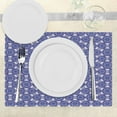 thumbnail image 3 of Ambesonne Blue Place Mats Set of 4, Indigo Floral Geometric, Standard Size, Dark Blue Sky Blue, 3 of 6