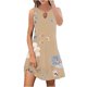 thumbnail image 4 of ICHUANYI Clearance Women's Summer Fashion Printed Round-Neck Sleeveless Pullover Dress(Khaki, XXL) ICHUANYI WER2023080711395, 4 of 7