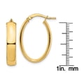 thumbnail image 2 of Primal Gold 14 Karat Yellow Gold 5mm Oval Hoop Earrings, 2 of 4