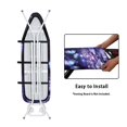 thumbnail image 4 of FKELYI Polyester Ironing Board Cover Heat Resistant Iron Padding Cover Home Accessories Iron Product for Home Clothing Shop, Gradient Butterfly Purple Print, L, 4 of 5