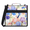 Blue, variant on Jiaoprinted Black Cat Flower Zipper 3 D-Ring Binder Bag with Shoulder Strap, Cat Waterproof Expanding Binder, Multi-Pocket Portfolio Organizer Case