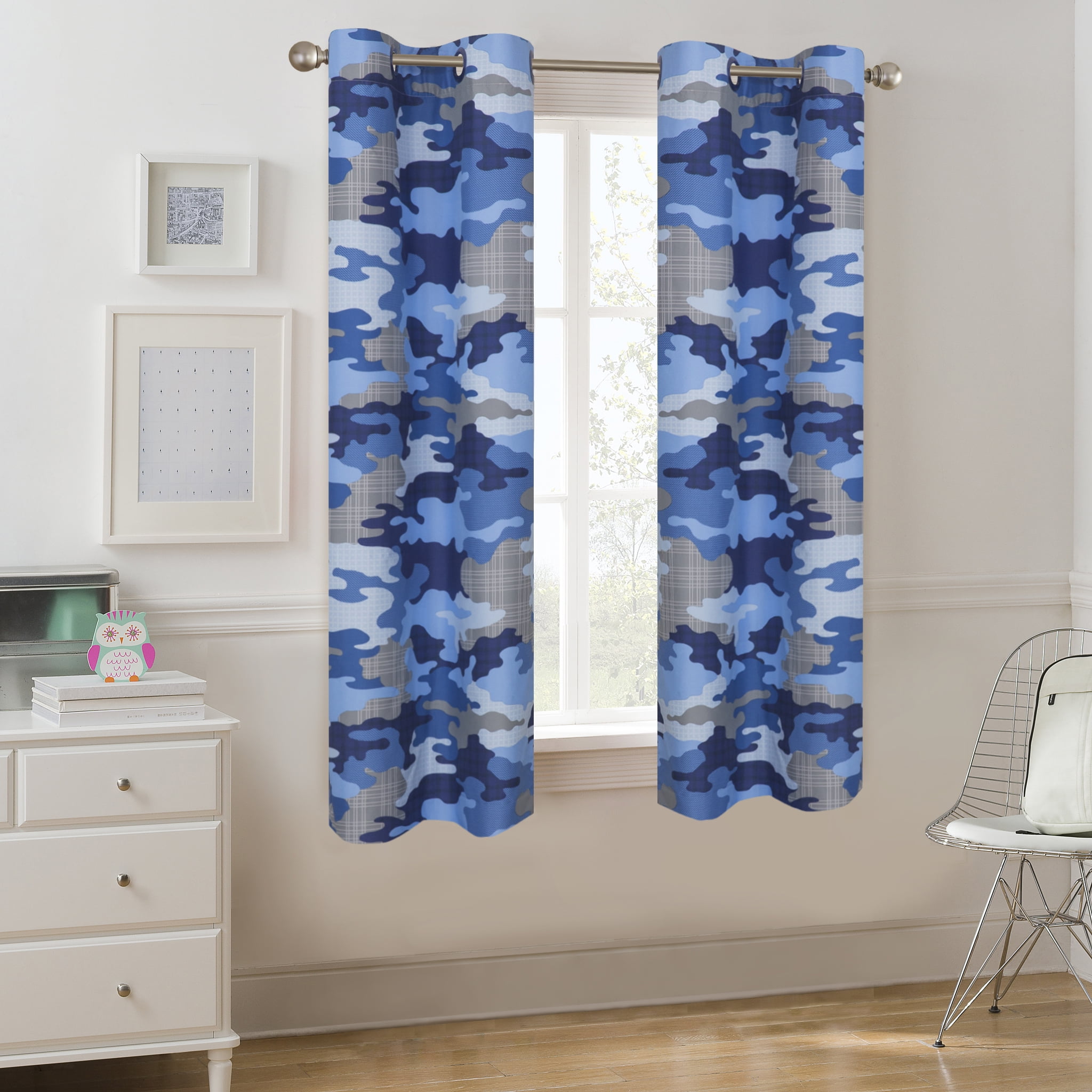 Your Zone Kids Camouflage Grommet Room Darkening Single Curtain Panel Your Zone Kids Camouflage Grommet Room Darkening Single Curtain Panel
