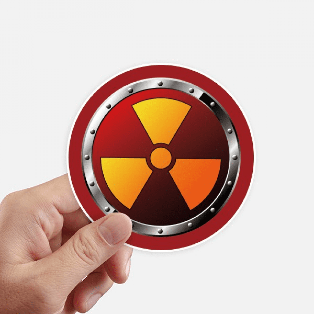 Logo Radioactive Substances Warning Sticker Round Wall Suitcase Laptop