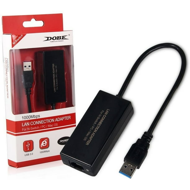 Dobe Network Adapter Usb 3 0 To Ethernet Rj45 Lan Gigabit Adapter For 10 100 1000 Mbps Ethernet Supports Nintendo Switch Wii And Wii U Walmart Com Walmart Com