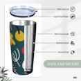 thumbnail image 6 of Kll Cartoon Leaf Mushroom Red Stainless Stainless Steel Vacuum Insulated Coffee Cup 20 Oz Lids And Straws,1 Metal Straws,1 Cleaning Brush, 6 of 9