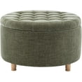 thumbnail image 3 of Wovenbyrd Classic Button Tufted Storage Ottoman Footstool with Lift Off Lid, Boucle Performance Fabric, 3 of 17