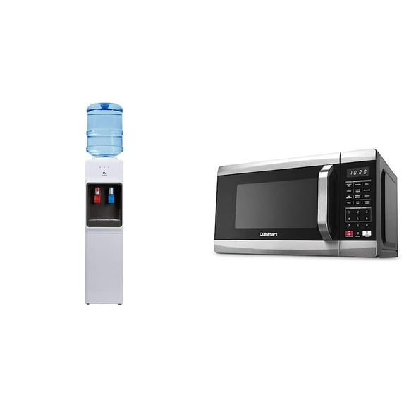 Avalon Top Loading Water Cooler Dispenser, Hot &amp; Cold, Child Safety Lock, UL/Energy Star Approved &amp; Cusinart Microwave Oven - Compact