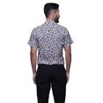thumbnail image 3 of BESTMAN Short Sleeve Mandarin Collar Shirts For Men Cotton Button Down Shirt, 3 of 5