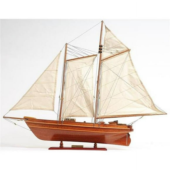 Old Modern Handicrafts Y214 33 in. America Cup Racing Yacht Fully Assembled Model Boat