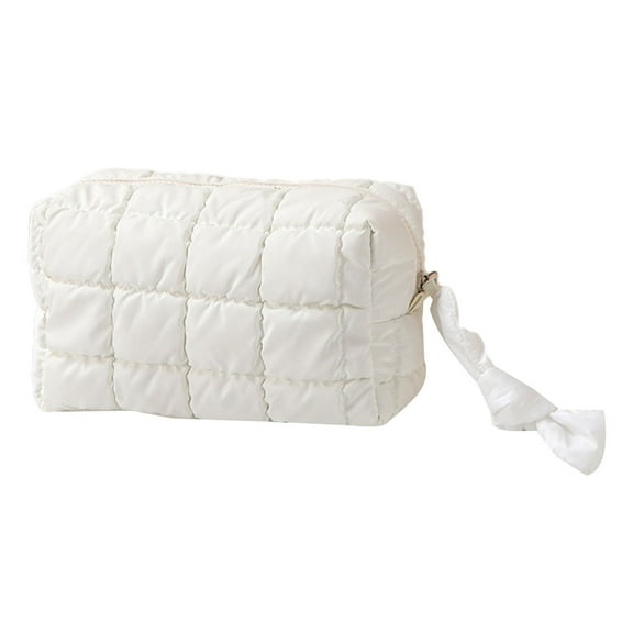 Puffer Makeup Bag Quilted Cosmetic Pouches for Women Large Travel Toiletry Organized Suitable for Various Occasion