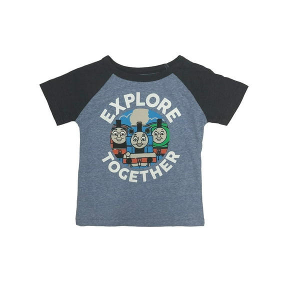 Thomas The Tank Engine Toddler Boys Blue Explore Together T-Shirt Tee Shirt 2T
