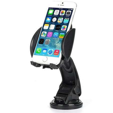 iPhone 8 PLUS Premium Car Mount Holder Windshield Dash Cradle Stand Window Glass Swivel Dock Suction Adjustable