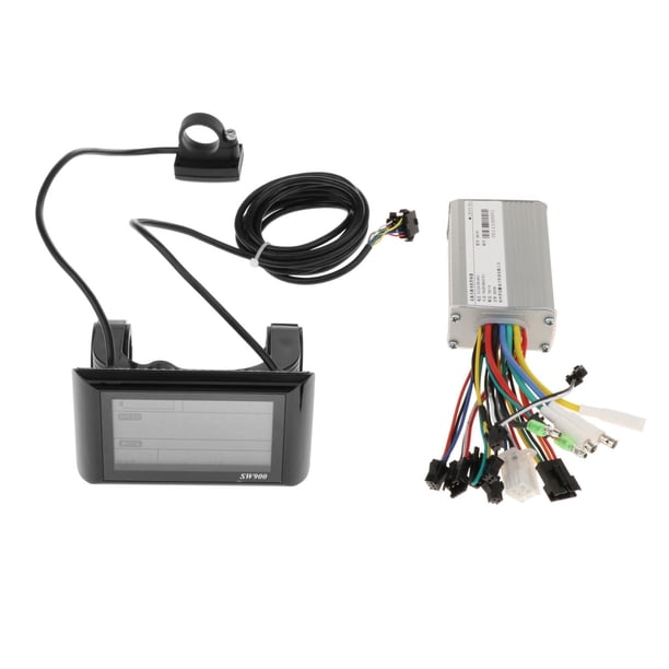 24/36 / 48V 350w Caja de de Motor sin escobils Instrumento de scooter eléctrico Panel tal LCD Kits de conversión de reacondicion Puerto USB de 350 W Baoblaze Panel de control sin escobillas