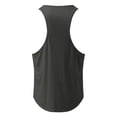 thumbnail image 3 of adviicd Men Tops Casual Men Tank Tops Men Summer Striped Casual Beach Top Shirt Elegant Sports Sleeveless Beach Shirt Top Loose Tank Top Mens Solid Tank Dark Gray L, 3 of 4