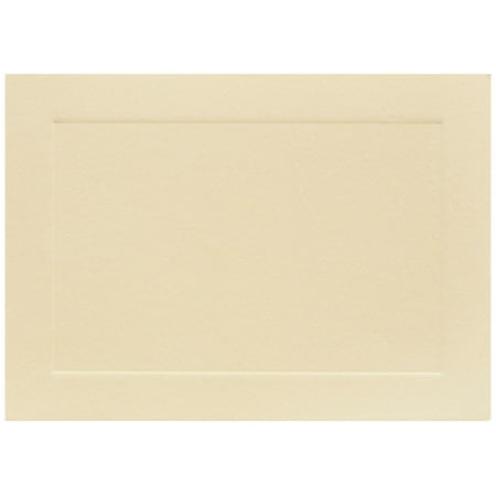 Ivory Flat Card - JAM Paper Flat Note Cards, 3 1/2 x 4 7/8, Ivory Panel, 500/box