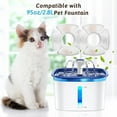 thumbnail image 2 of 16 Pack Cat Water Fountain Replacement Filters for Ophanie , 8 Pcs Cats Fountain Filters & 8 Pcs Pre-Filter Sponges for 95oz/2.8L 135oz/4L 67oz/2L Automatic Pet Dog Fountain Water Dispenser Filter, 2 of 7
