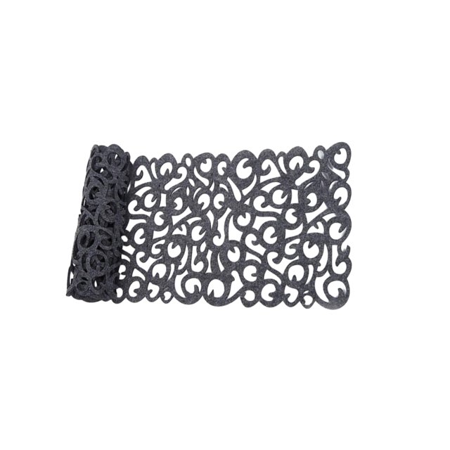 Camino de moderno Advancent patrón de flores absorbente de agua Rectangular Gris oscuro