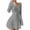 ☪030-Gray, variant on Nuoqisi Women's T Shirt Dress Long Sleeve V-Neck Floral Solid Slim Fashion Print Casual Loose Flowy Swing Dresses