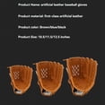 thumbnail image 5 of Guantes de Béisbol para Práctica de Entrenamiento de Mano Izquierda para Deportes Al Aire Libre, Guantes de Bolsillo para Jugadores de Mano de Lanzador, 12,5 Pulgadas, Color Marrón, 5 of 5