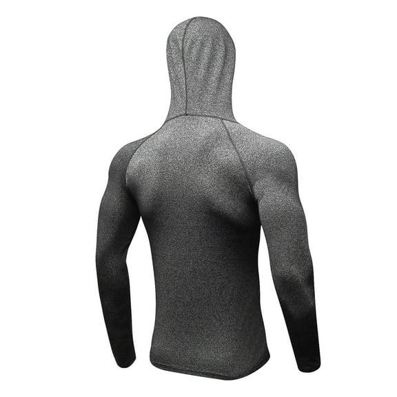 Honeeladyy Men's Fall/winter Fitness Long-sleeved Zipper Casual Hoodie Quick-drying Sports Jacket Clearance Clothes for Men