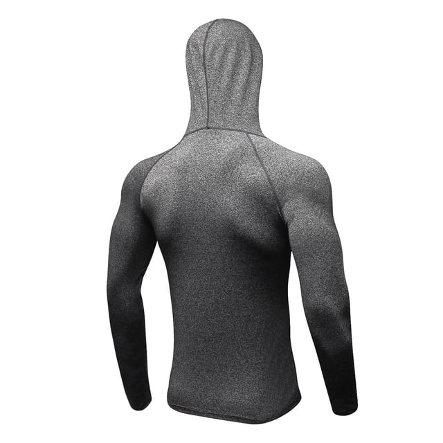 Chaqueta deportiva de secado rápido con capucha informal con cremallera de manga larga para fitness de otoño/invierno para hombre Pompotops oipoqjl9524