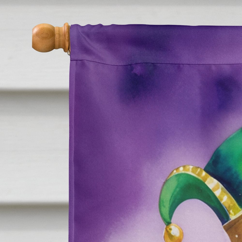 Dachshund King of Mardi Gras House Flag 28 in x 40 in