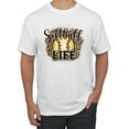 thumbnail image 1 of Softball Life Animal Print Girl Sports Men's Graphic T-Shirt, White, 3X-Large, 1 of 5