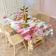 thumbnail image 5 of Pioneer Flower Floral Print Pattern Rectangle Tablecloth 60"x120",Waterproof Polyester Rectangle Table Cloth, Wipeable Spillproof Polyester Tablecloth for Dining, Camping, Indoor and Outdoor, 5 of 6