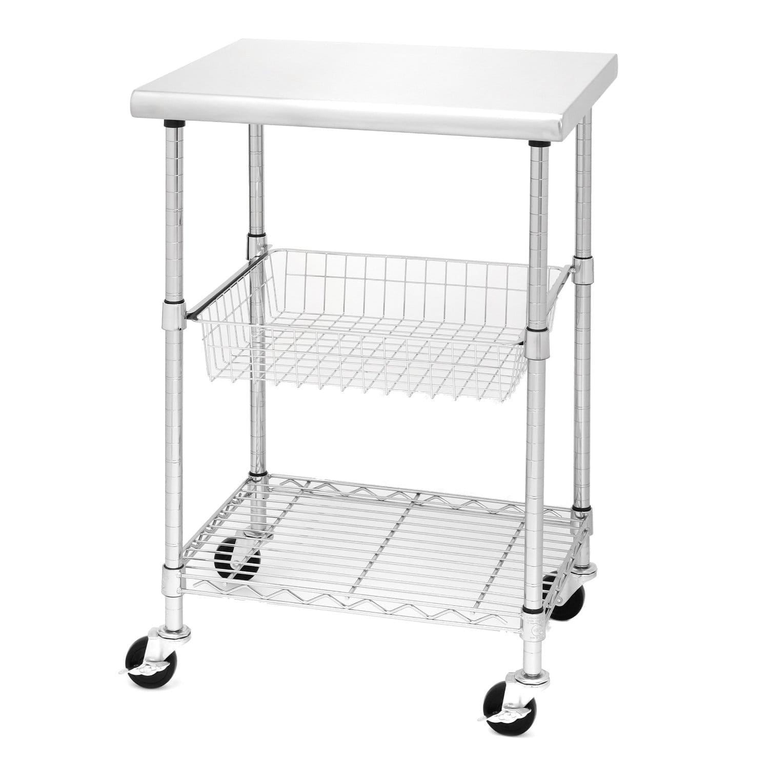 Seville Classics Stainless Steel Top Kitchen Cart – BrickSeek Seville Classics Stainless Steel Kitchen Cart