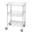 thumbnail image 3 of Seville Classics Stainless Steel Top Kitchen Cart, 3 of 7
