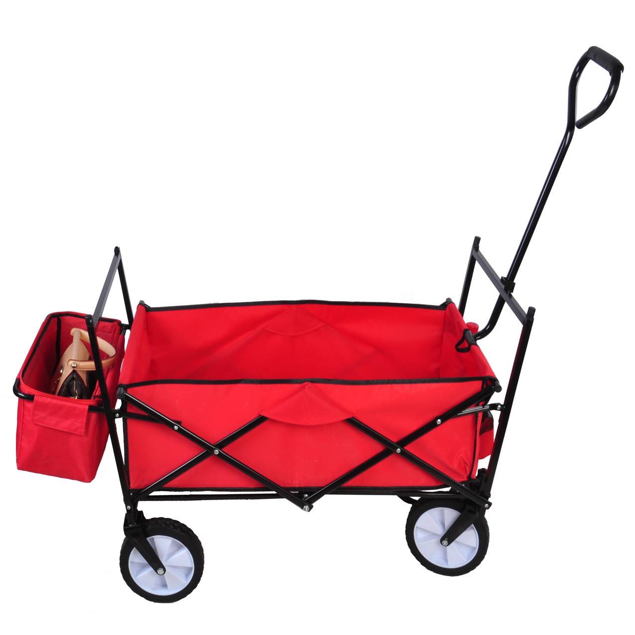Folding Wagon Cart 150 Pound Capacity Collapsible Utility Camping